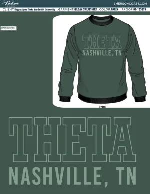 01-103019 Kappa Alpha Theta Vanderbilt University Embroidered Sweatshirts 2019-01