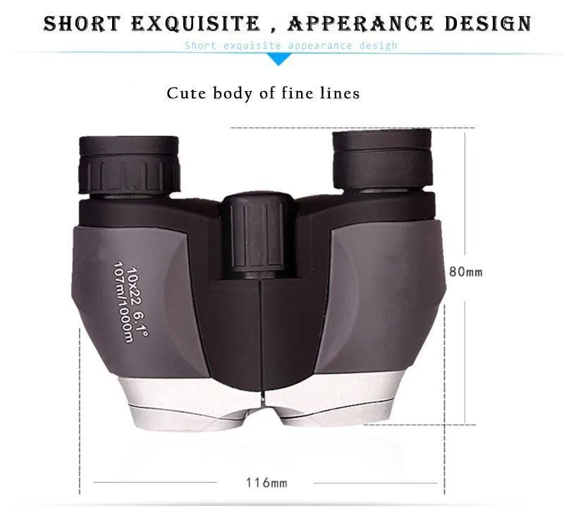 10x22 Pocket Mini HD Binoculars Waterproof