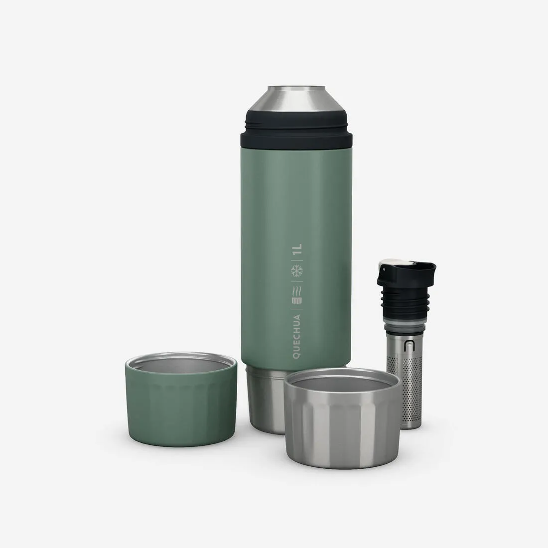 1L insulated stain steel flask for hiking & camping 900, with instant stopper
