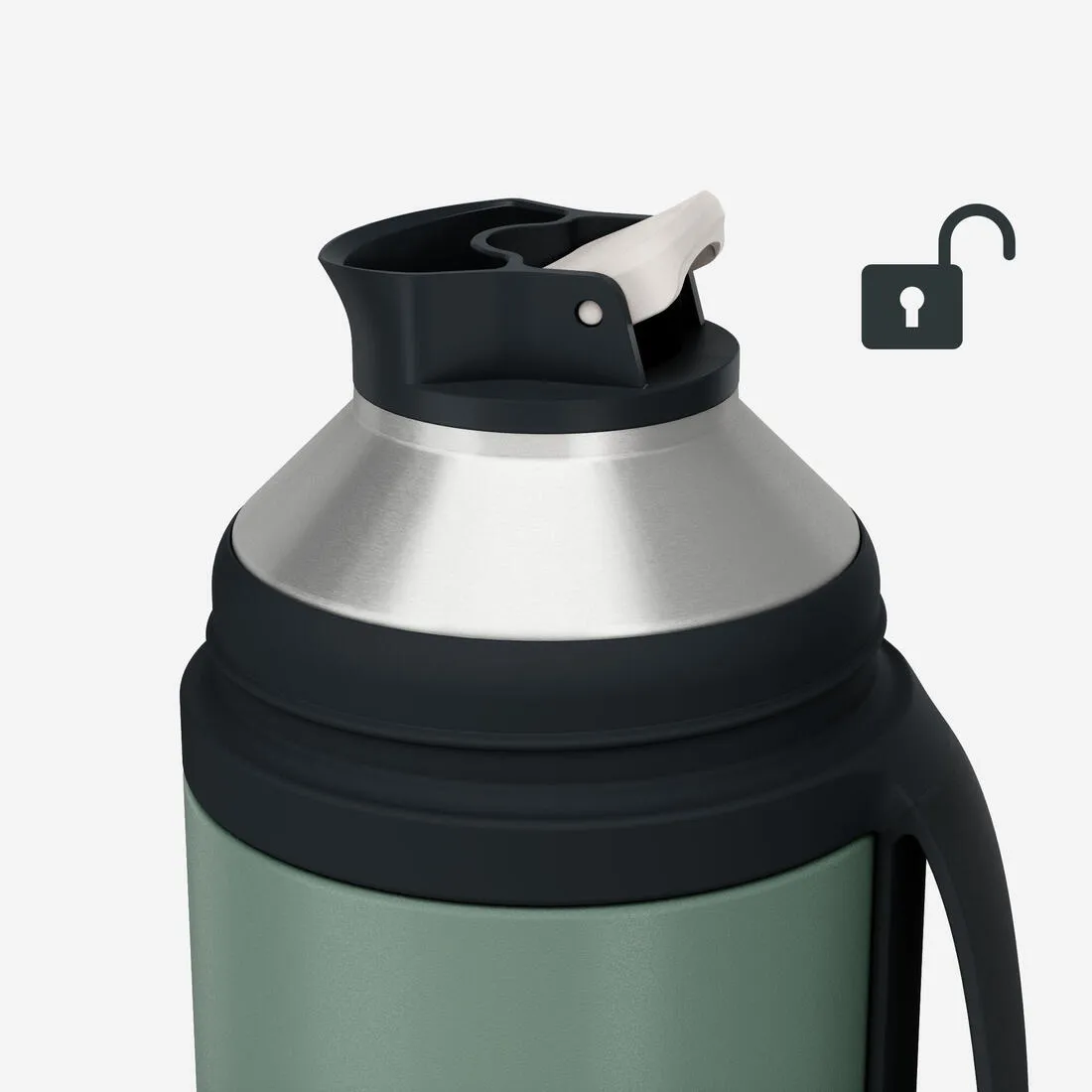 1L insulated stain steel flask for hiking & camping 900, with instant stopper