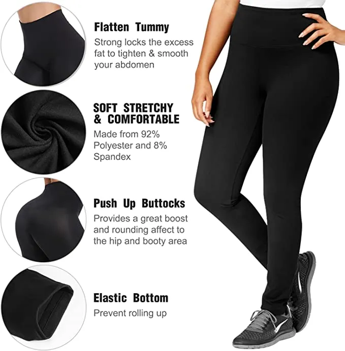 2 Pack Plus Size Leggings for Women