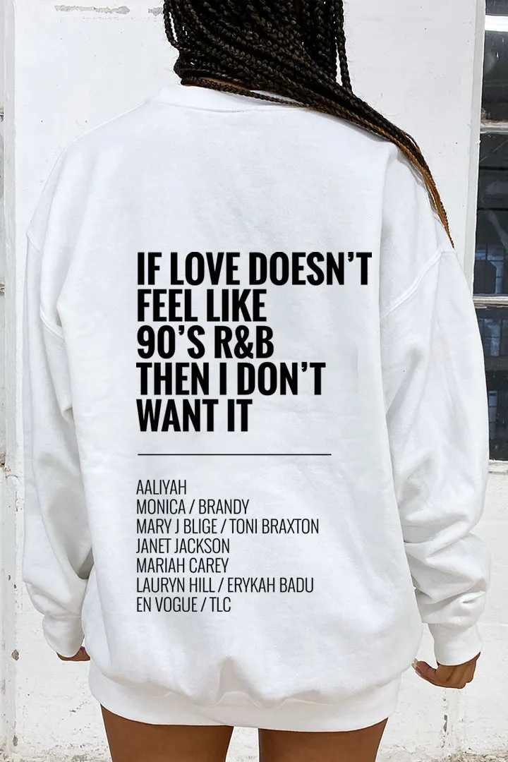 90s Love Sweatshirt White
