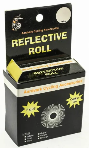 AARDVARK CYCLING ACCESSORIES 3M Reflective Roll 1" x 25' Adhesive 3M Yellow NEW