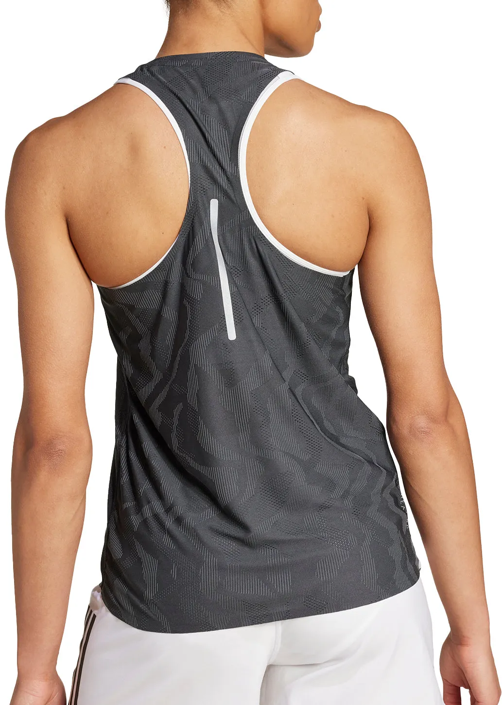 adidas Ultimate HEAT.RDY Engineered Womens Running Vest Tank Top - Grey