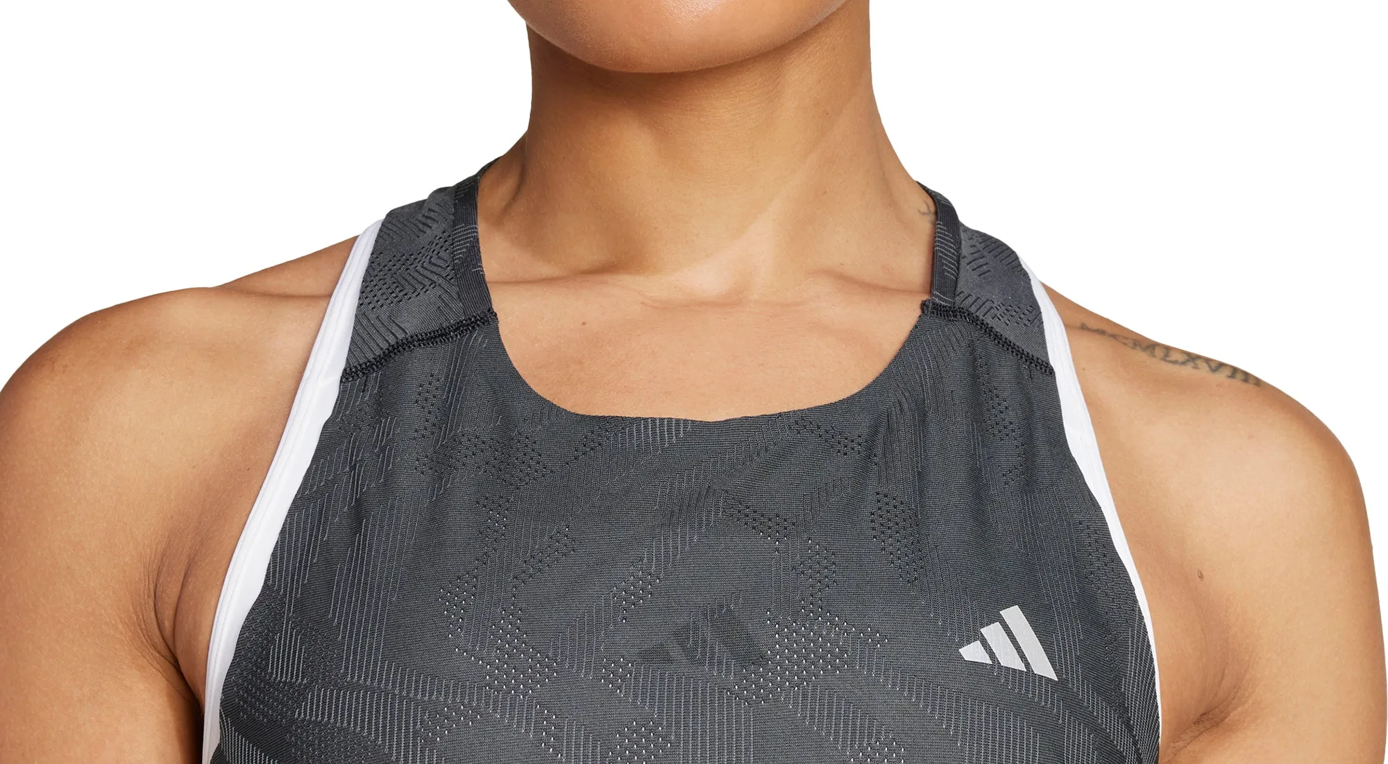adidas Ultimate HEAT.RDY Engineered Womens Running Vest Tank Top - Grey