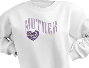 Adult Sweatshirt - Mother w/ leopard heart