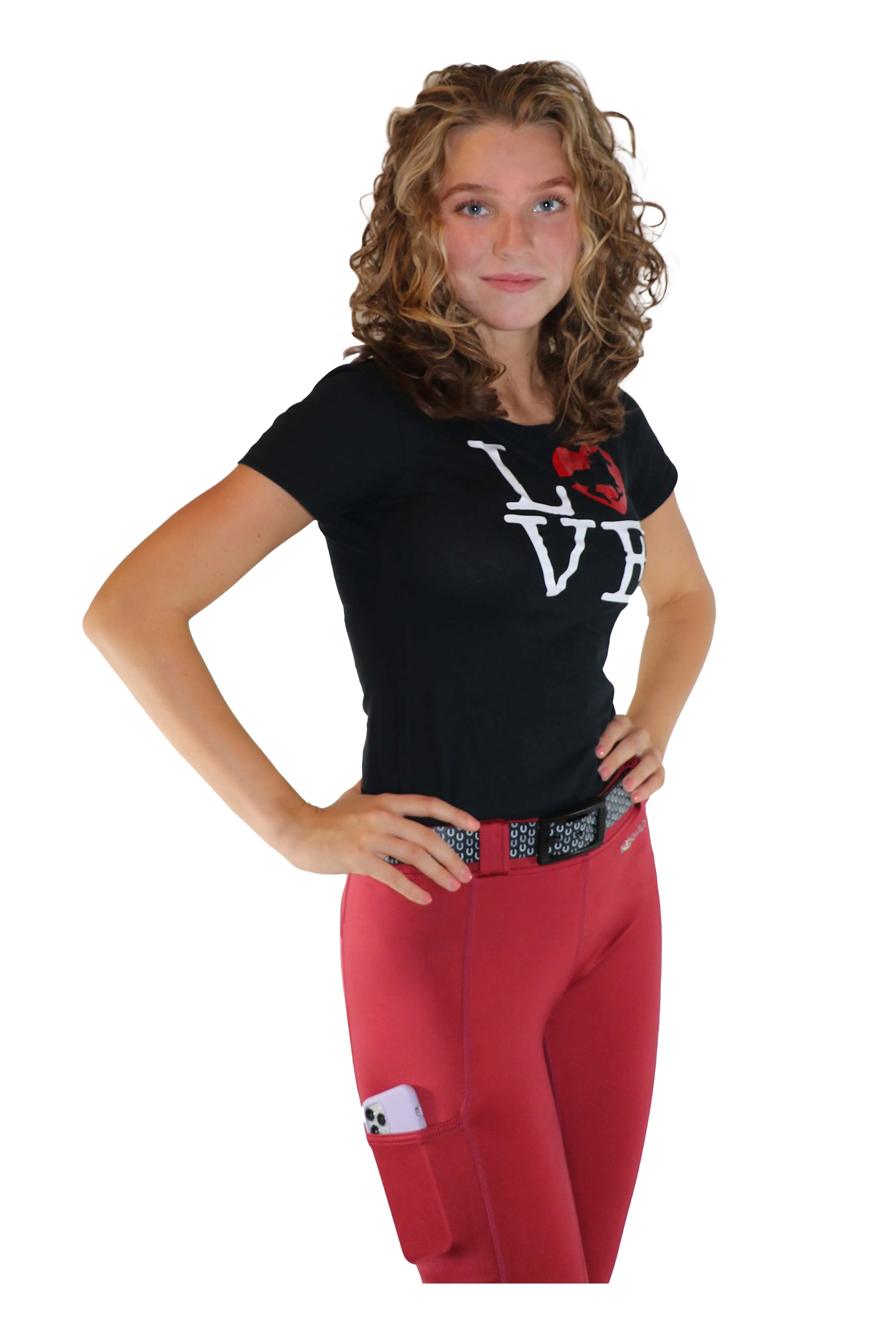 All New Riding Tights | Berry (Moisture Wicking)