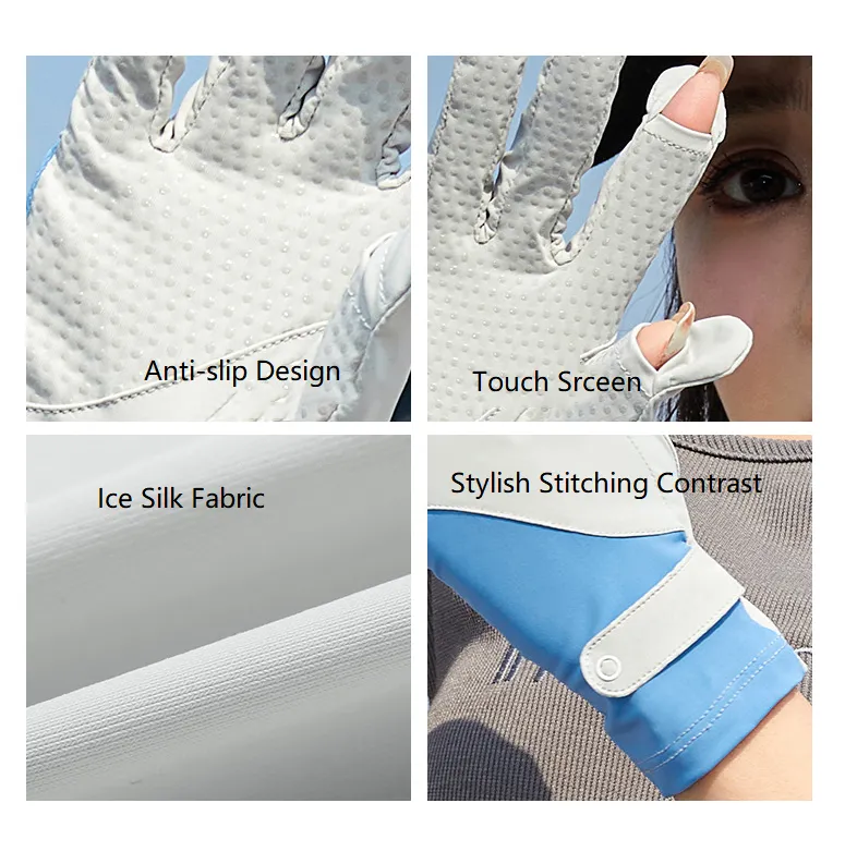 Anniou UV Sun Protection Sports Gloves