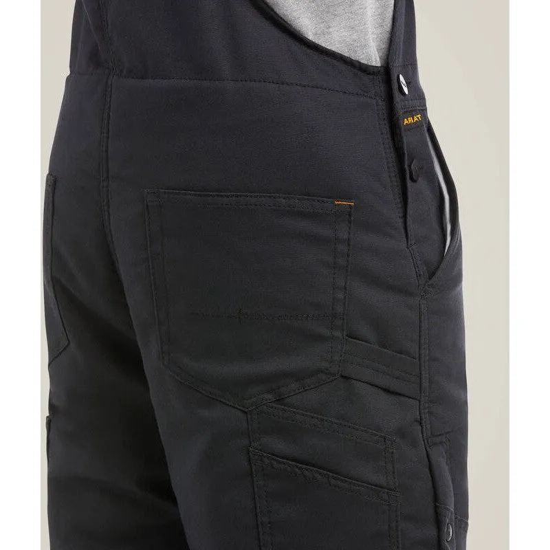 Ariat Men's Rebar DuraCanvas Stretch 110G Insulated Bib Black - 10032485