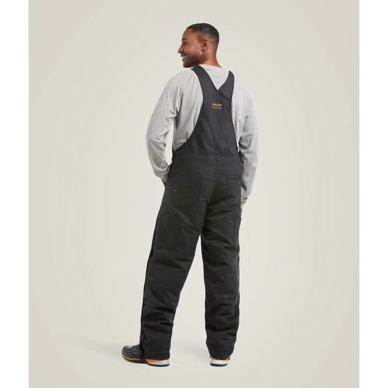 Ariat Men's Rebar DuraCanvas Stretch 110G Insulated Bib Black - 10032485