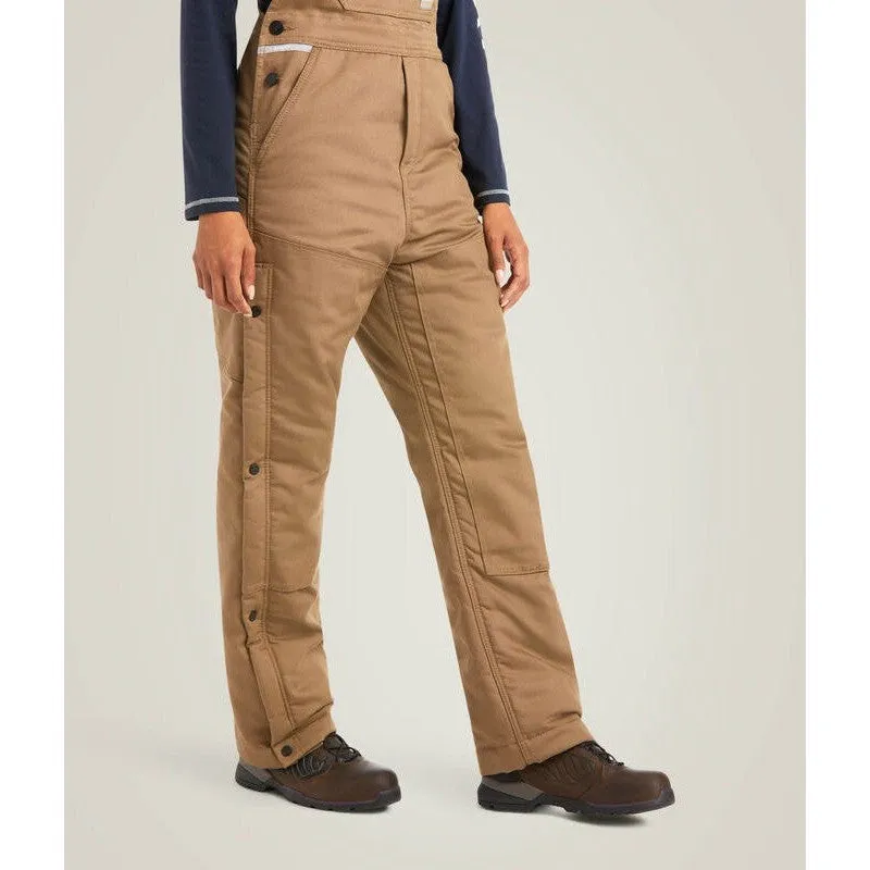Ariat Women's Rebar DuraCanvas Stretch 110G Insulated Bib Khaki - 10036685