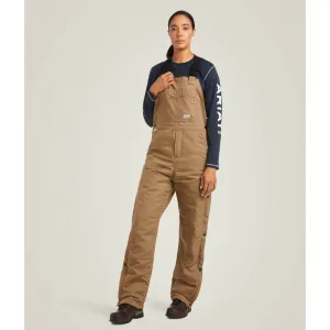 Ariat Women's Rebar DuraCanvas Stretch 110G Insulated Bib Khaki - 10036685