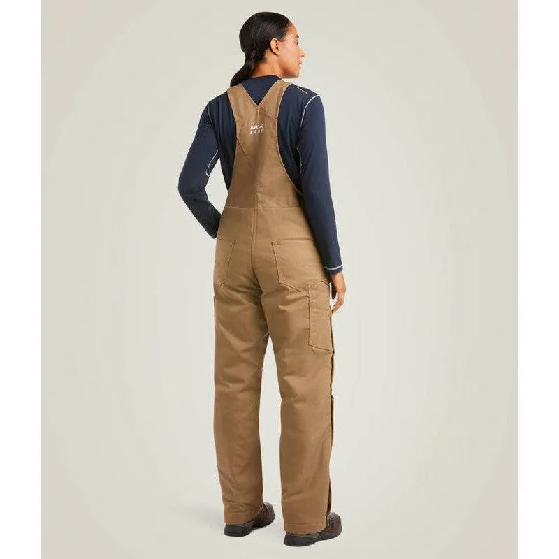 Ariat Women's Rebar DuraCanvas Stretch 110G Insulated Bib Khaki - 10036685