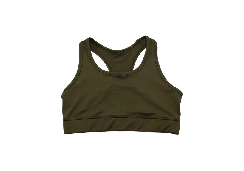 Army Green Essentials Sports Bra