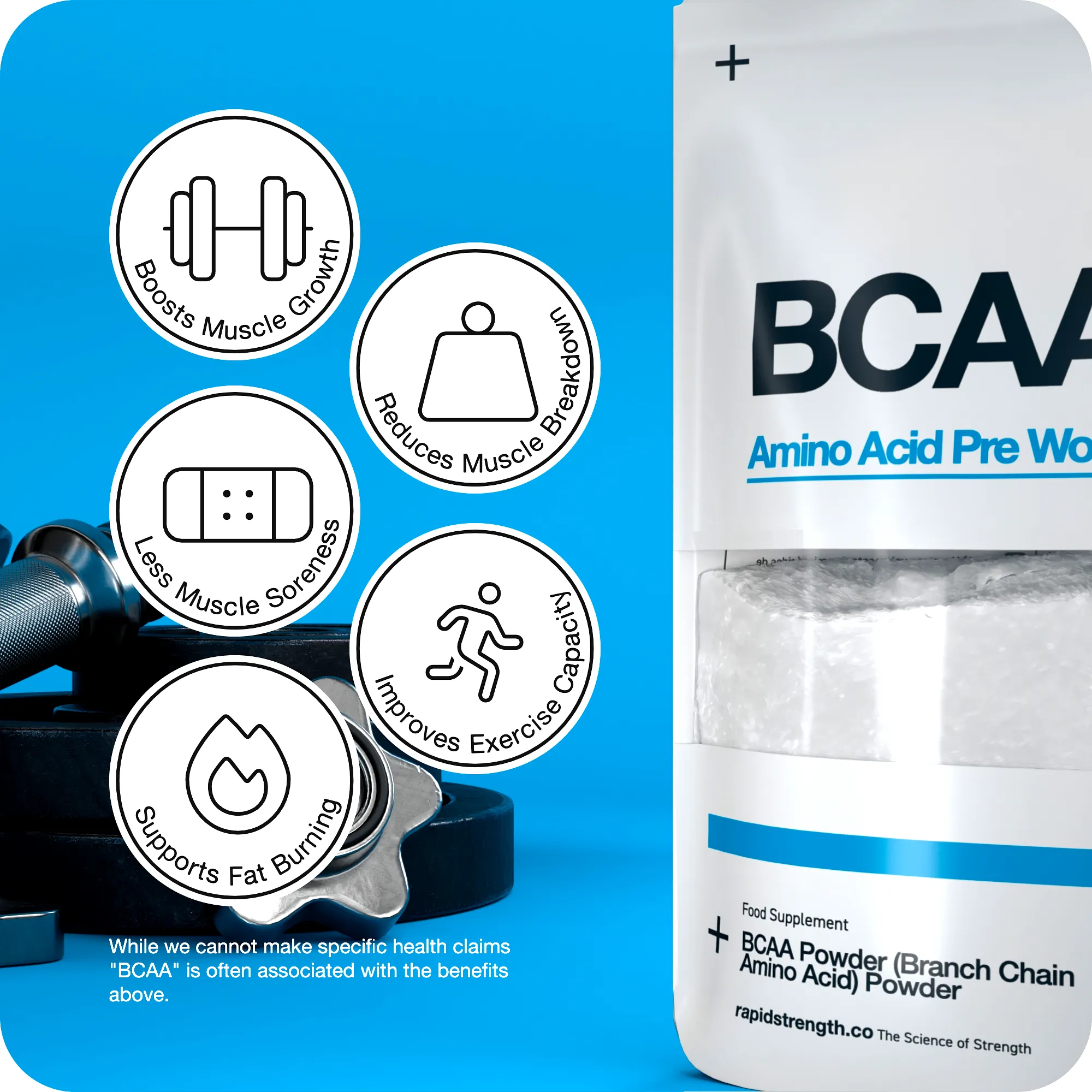 BCAA Branch Chain Amino Acids Powder Muscle Maintenance Gains *HALF PRICE*