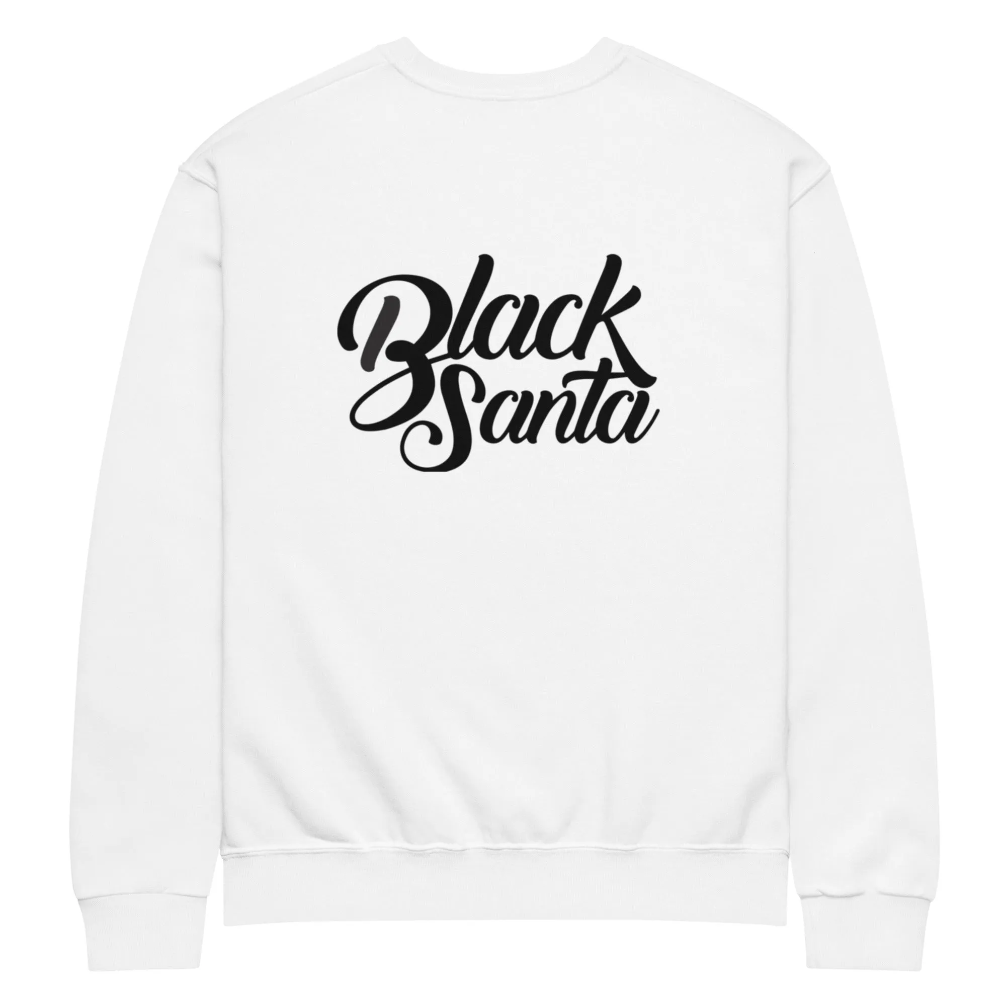 Black Santa Embroidery Crew neck sweatshirt