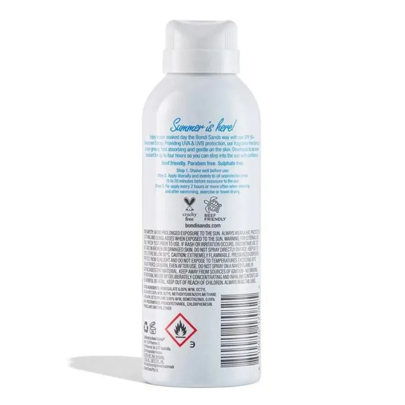 Bondi Sands SPF 50  Fragrance Free Sunscreen Aerosol Spray 160g March 2025