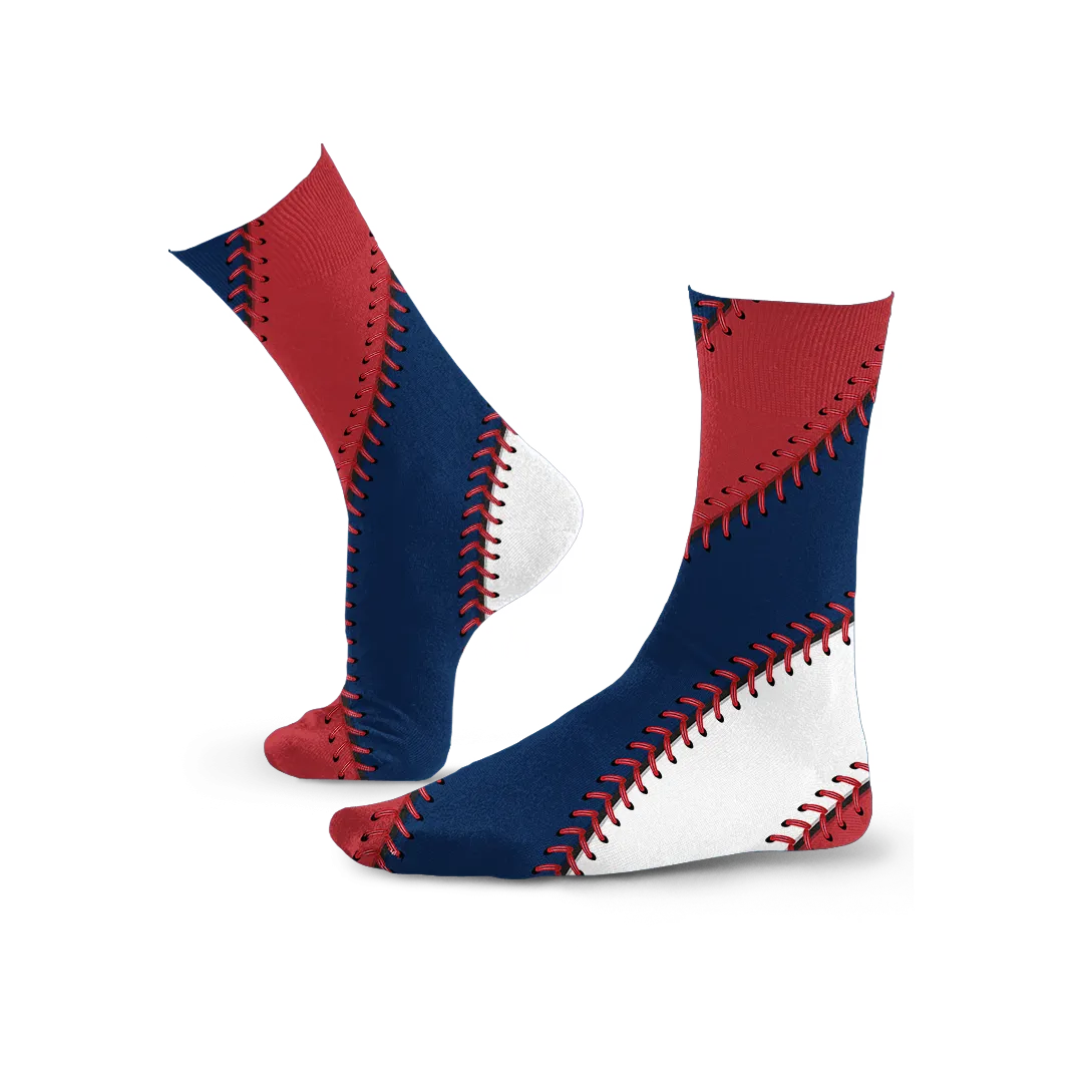 Boston Ball Stitch Crew Socks