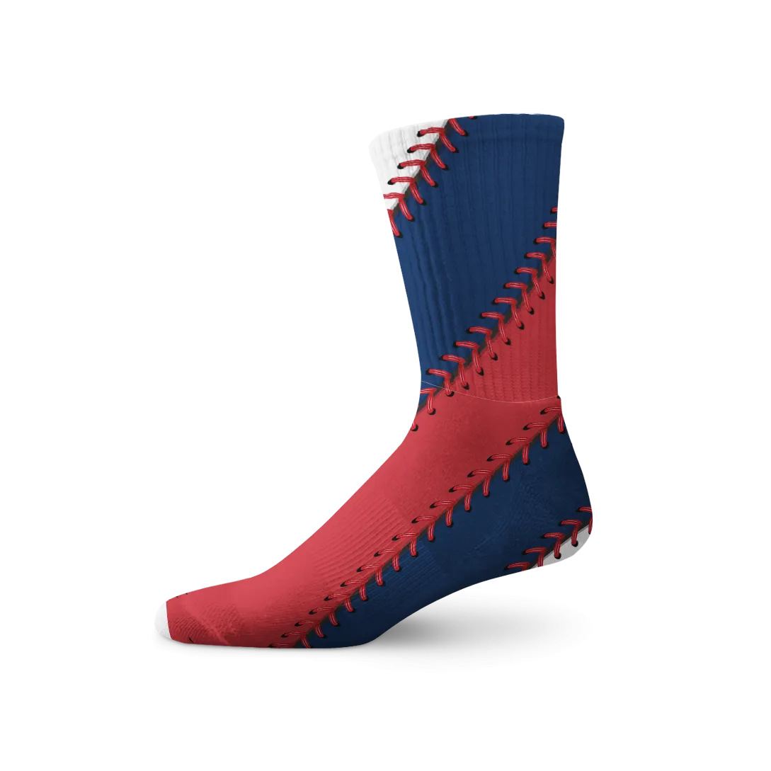 Boston Ball Stitch Crew Socks