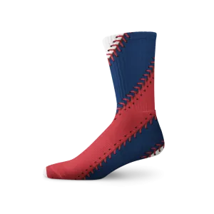 Boston Ball Stitch Crew Socks