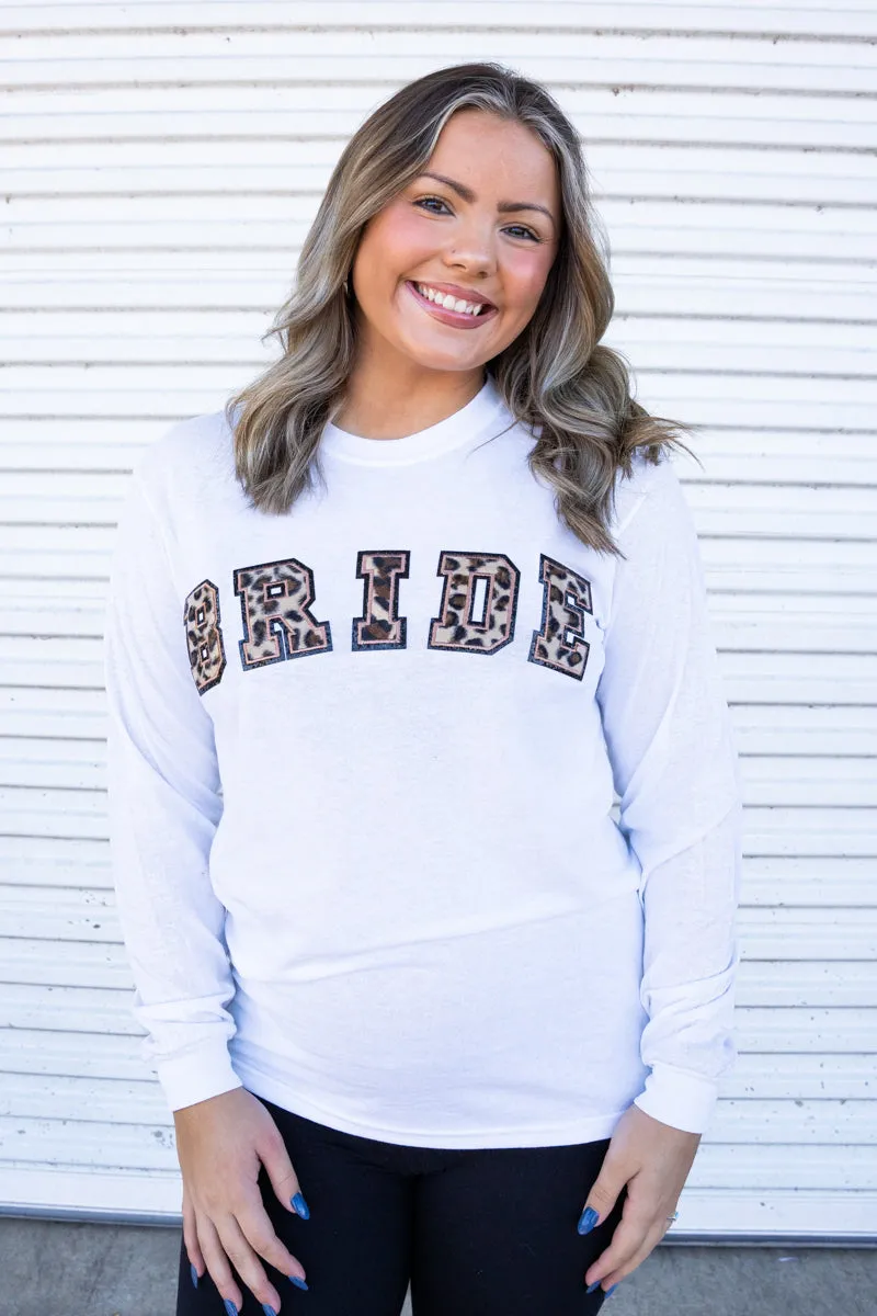 Bride Chenille Patch Unisex Dri-Power Long-Sleeve 50/50 Tee