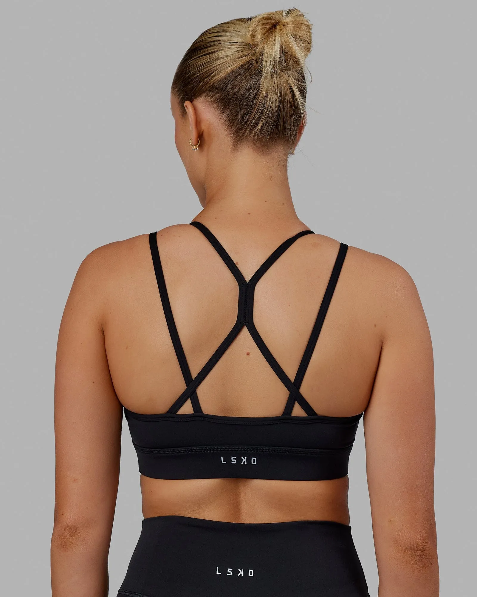 Bridge Sports Bra - Black-Raspberry
