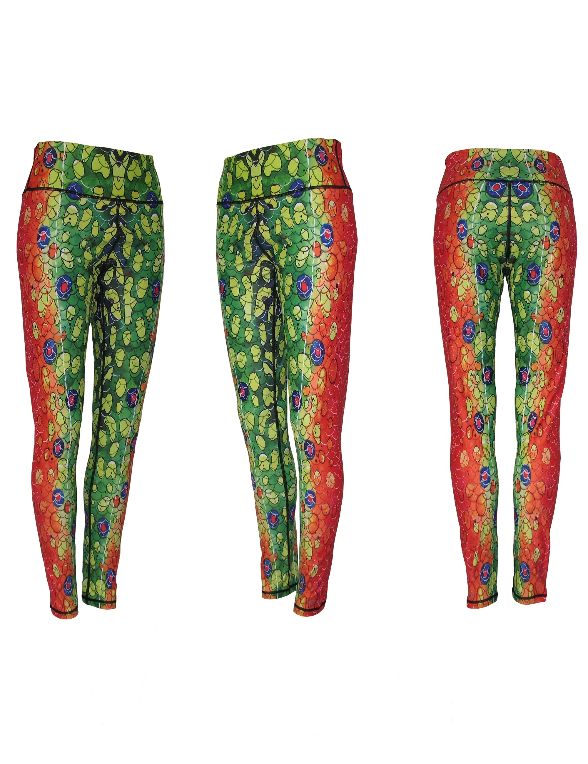 Brook Trout2 Fish Print Patterned All Sport Leggings