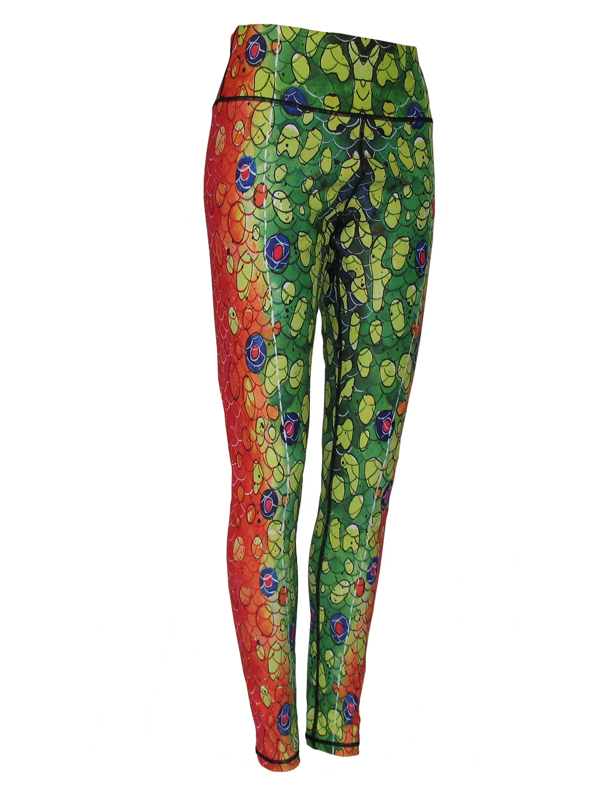 Brook Trout2 Fish Print Patterned All Sport Leggings