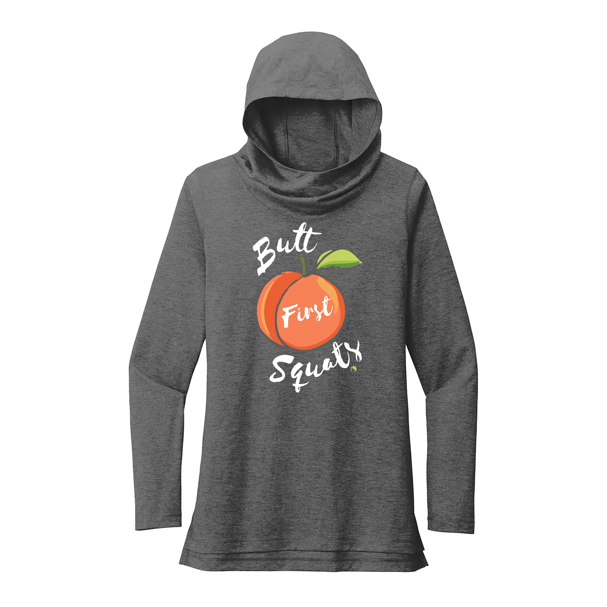 Butt First Squats (White Font) Performance Hoodie