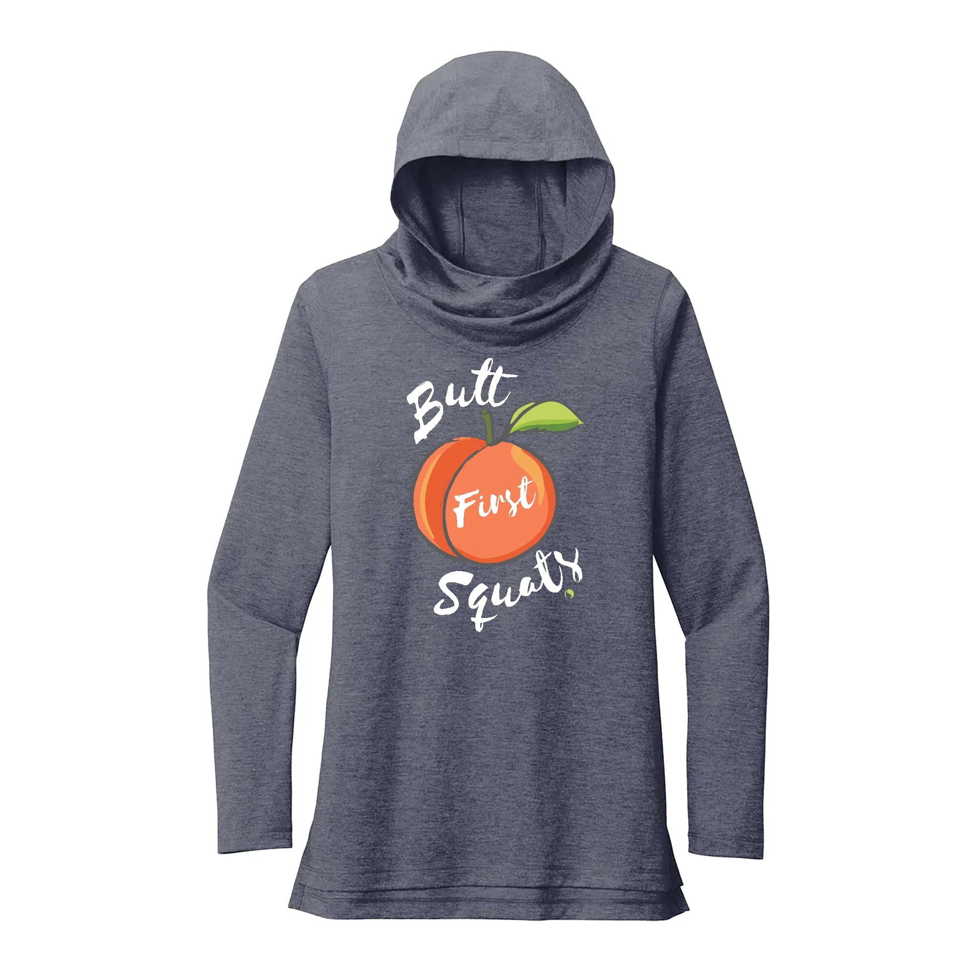 Butt First Squats (White Font) Performance Hoodie