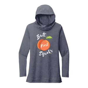 Butt First Squats (White Font) Performance Hoodie