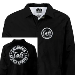 CALI Strong Coaches Jacket Black Metallic Silver