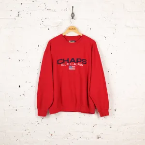 Chaps Ralph Lauren Spell Out Sweatshirt - Red - L