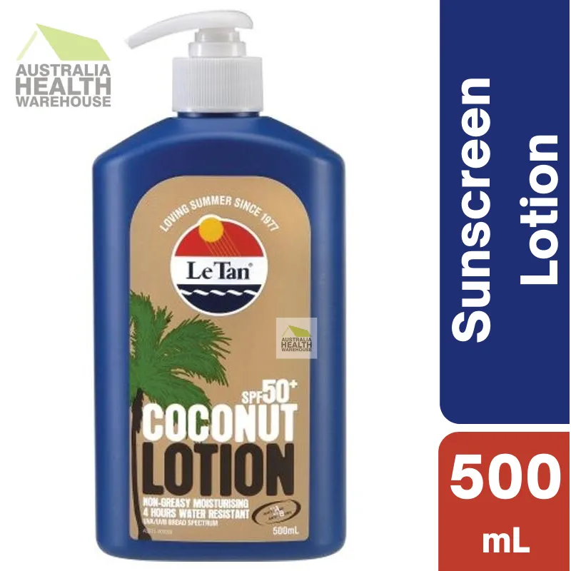 [CLEARANCE Expiry: 03/2025] Le Tan SPF 50  Coconut Sunscreen Lotion 500mL