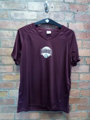 CLEARANCE - Stillwater Warriors Ladies V-Neck Moisture Wicking T-Shirt - Size Large