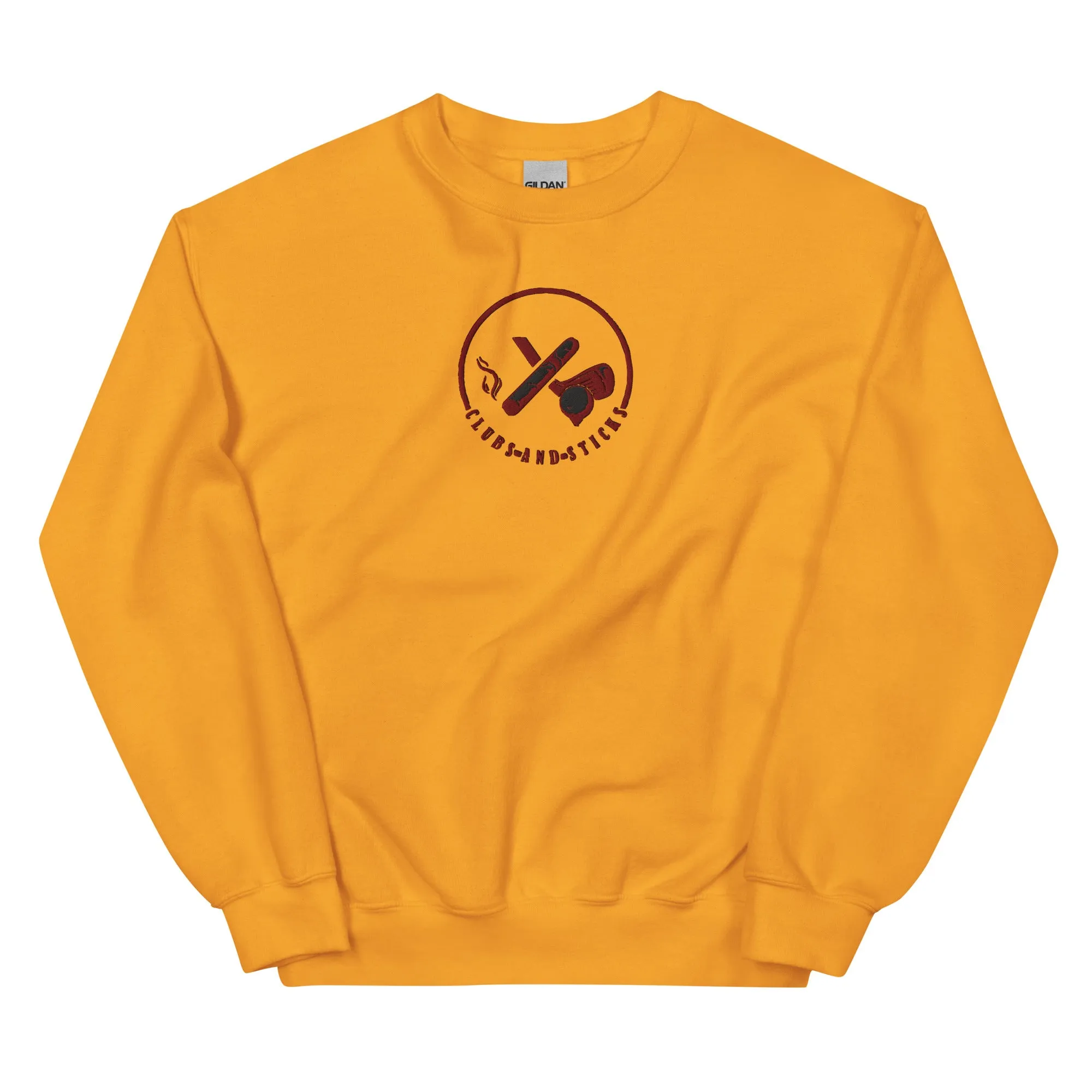 Clubs and Sticks Embroidered Sweatshirt - Maroon