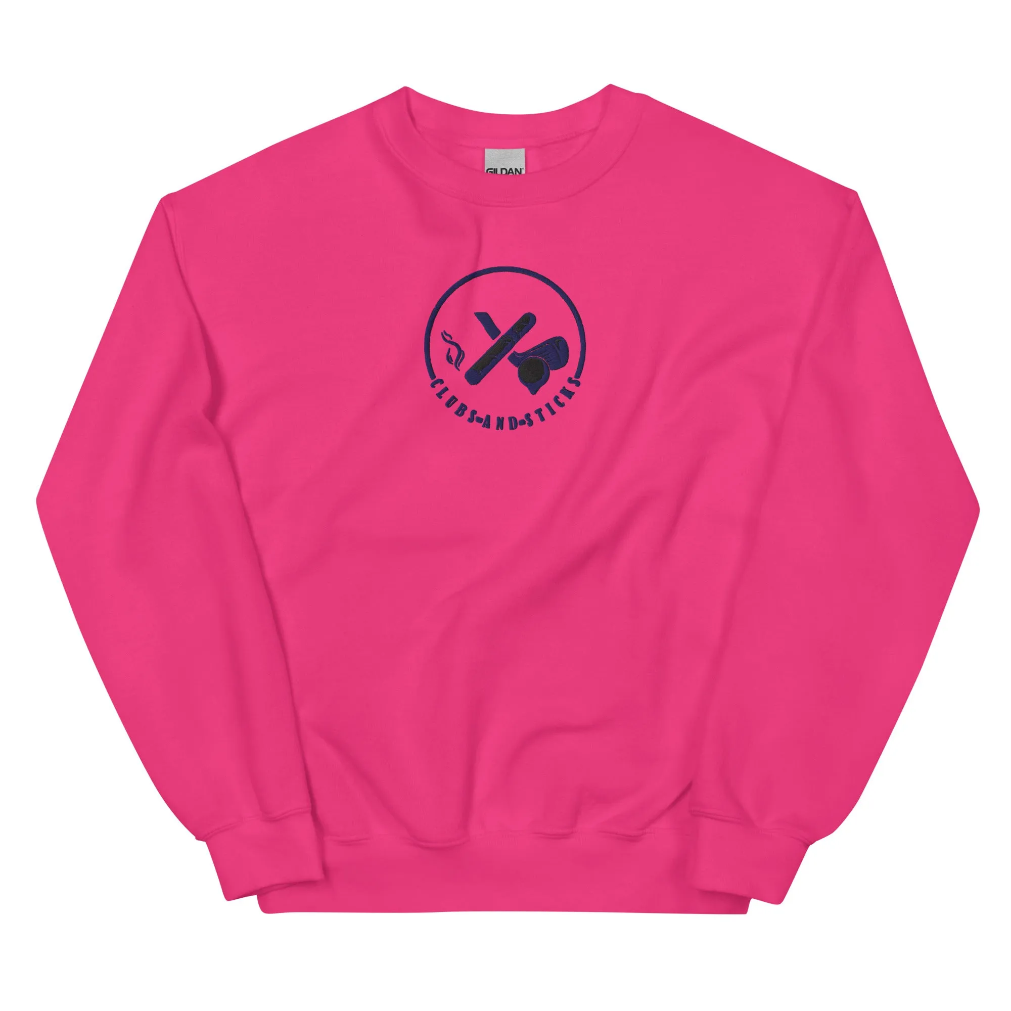 Clubs and Sticks Embroidered Sweatshirt - Navy Blue