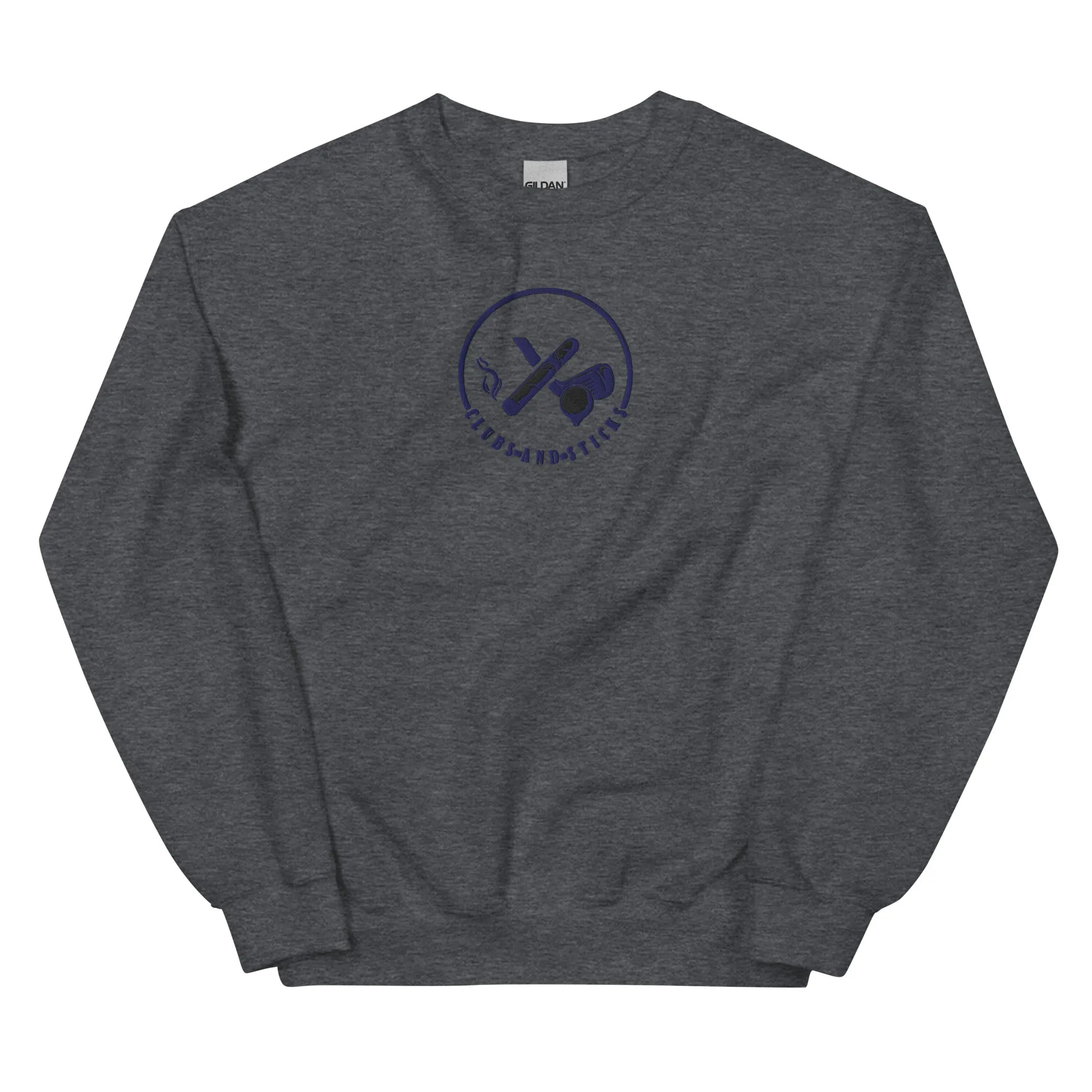 Clubs and Sticks Embroidered Sweatshirt - Navy Blue
