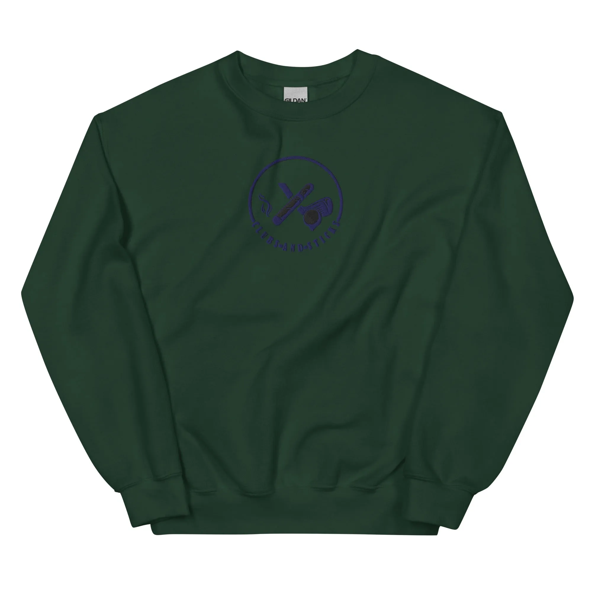 Clubs and Sticks Embroidered Sweatshirt - Navy Blue