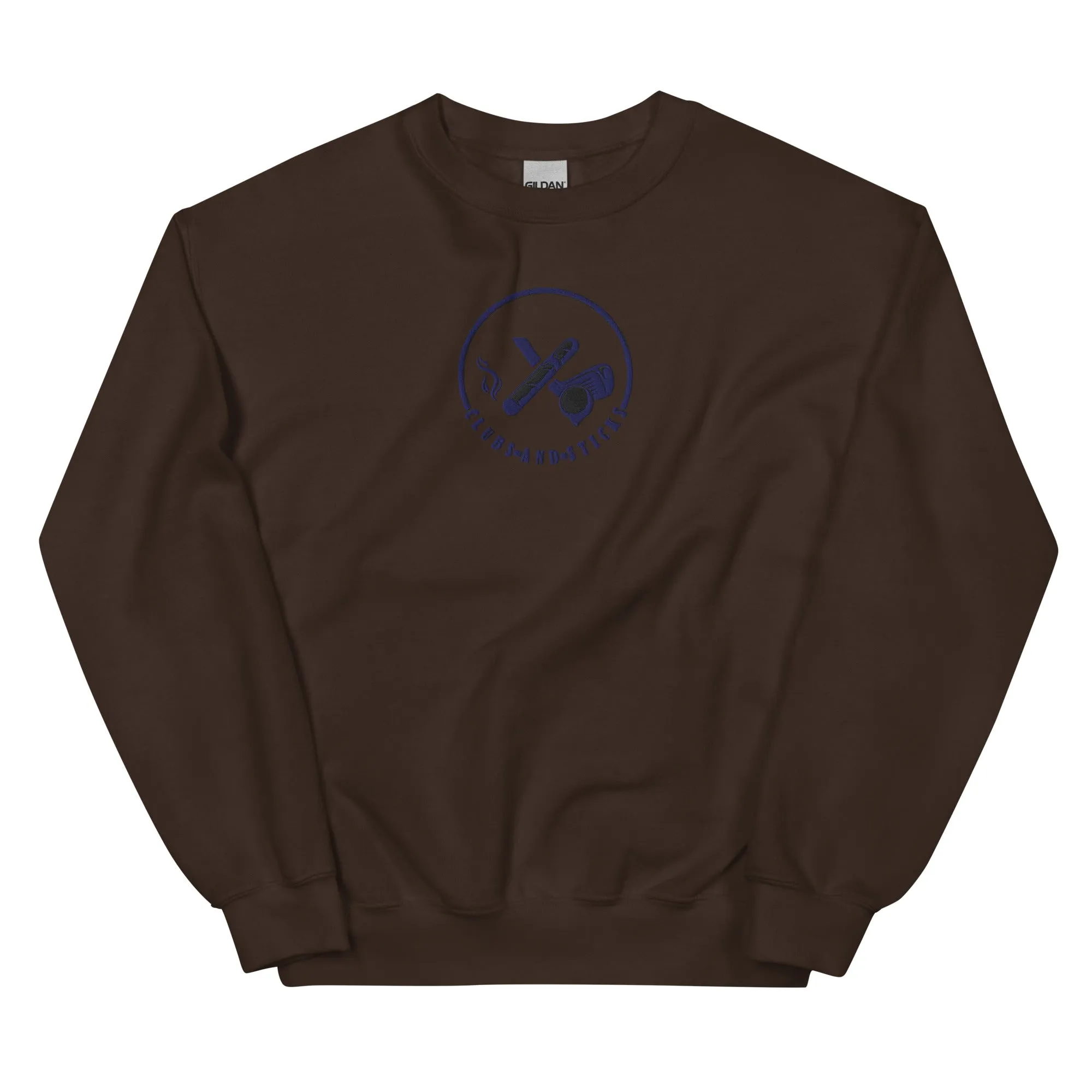 Clubs and Sticks Embroidered Sweatshirt - Navy Blue