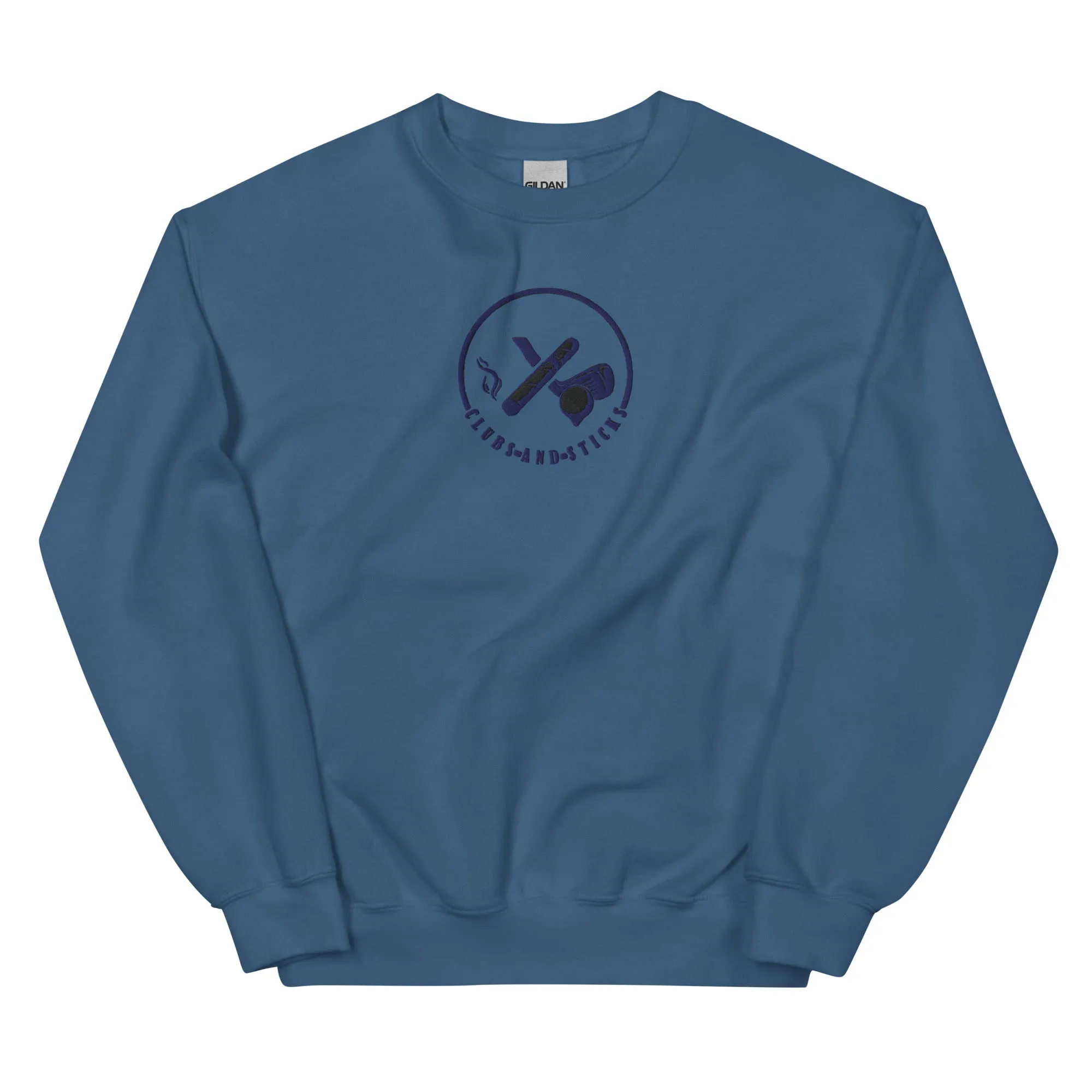 Clubs and Sticks Embroidered Sweatshirt - Navy Blue