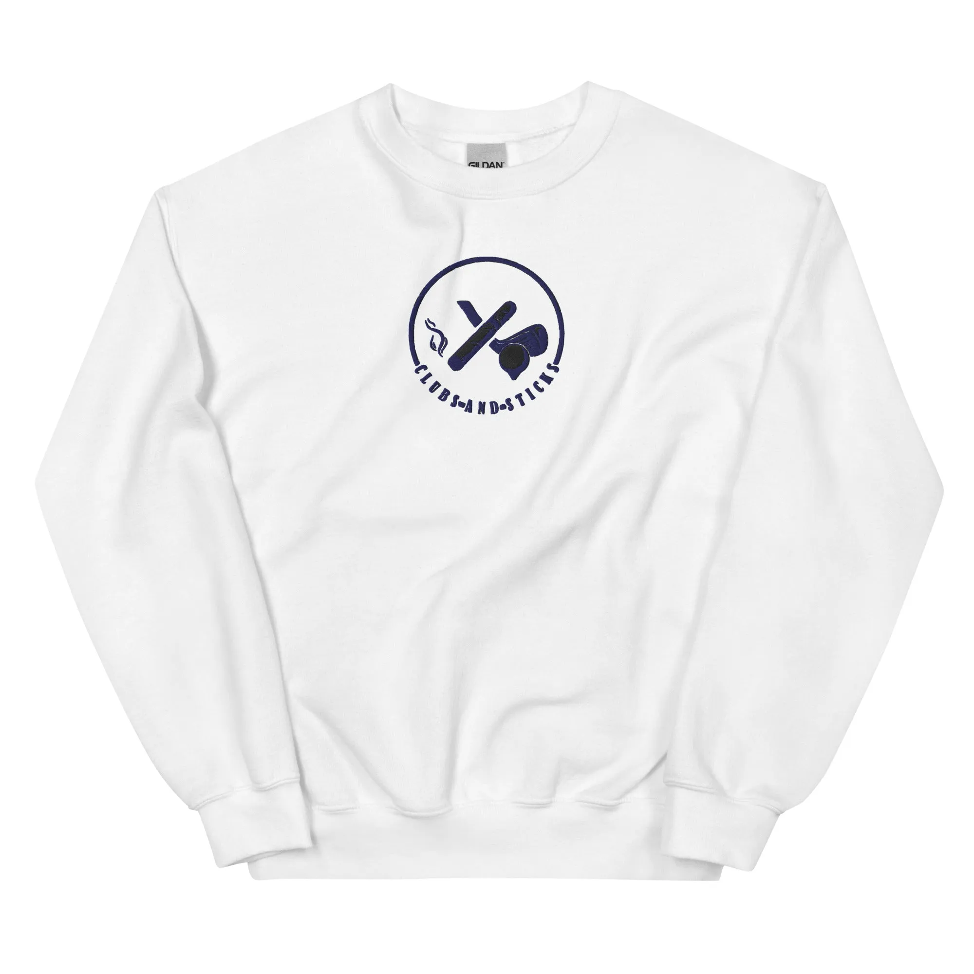 Clubs and Sticks Embroidered Sweatshirt - Navy Blue