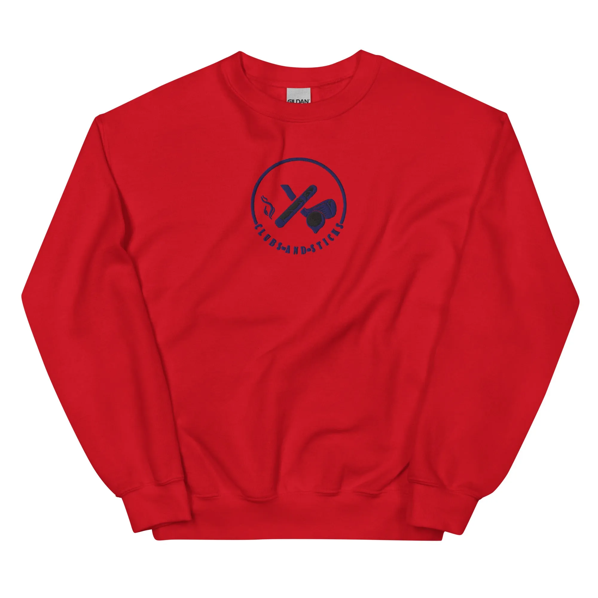 Clubs and Sticks Embroidered Sweatshirt - Navy Blue