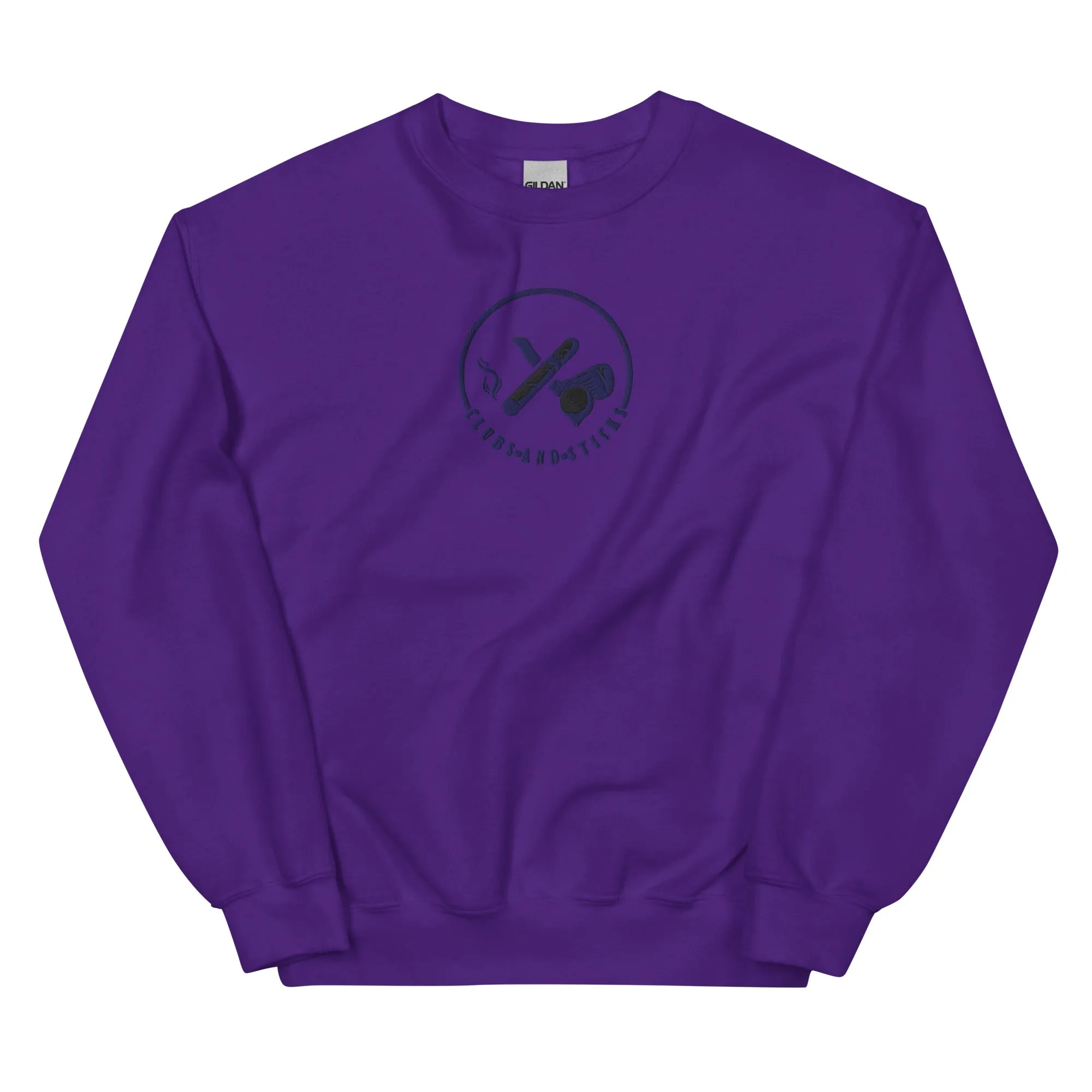 Clubs and Sticks Embroidered Sweatshirt - Navy Blue