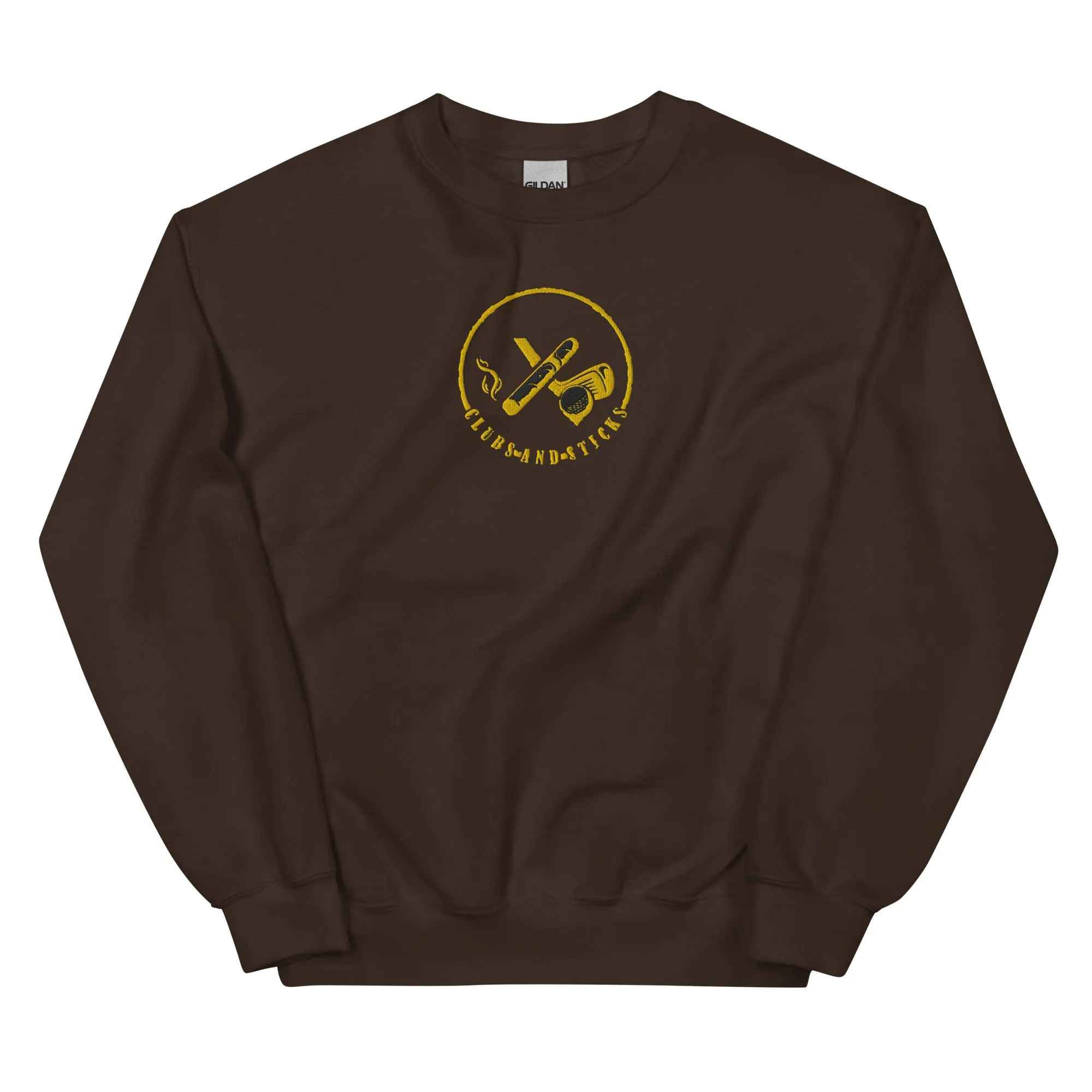 Clubs and Sticks Embroidered Sweatshirt - Yellow