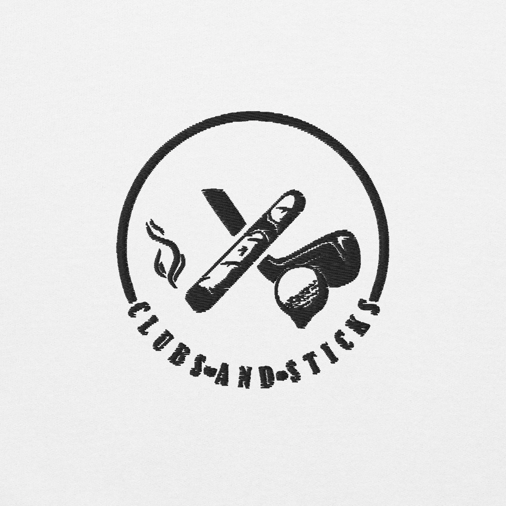Clubs and Sticks Embroidered Sweatshirt
