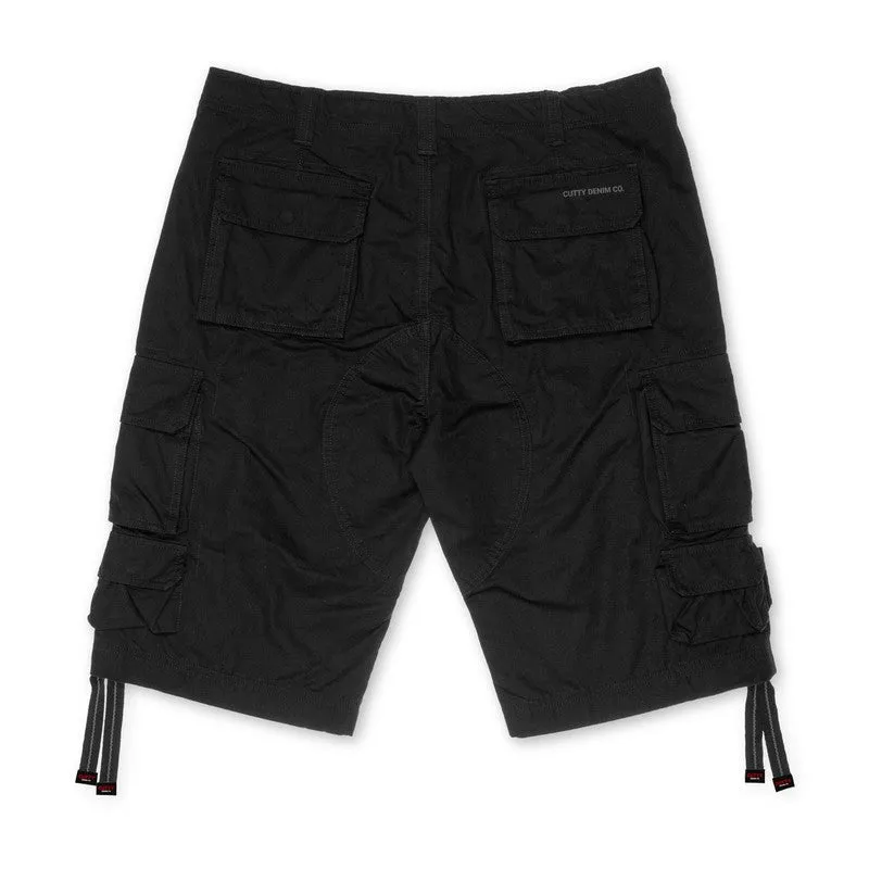 Cutty Mens Multi Pocket short- Black