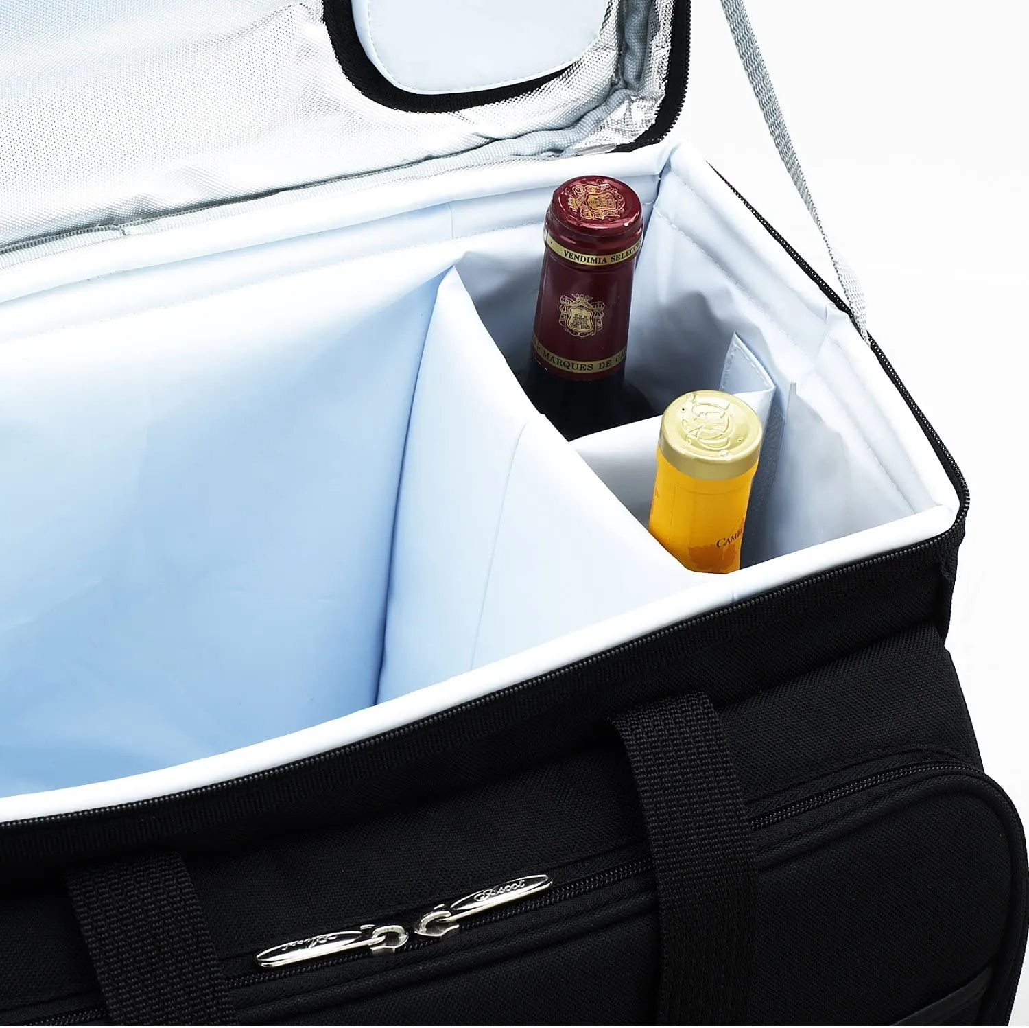 (D) 2-Person Picnic Backpack Bag, Equipped Cooler with Coffee Service