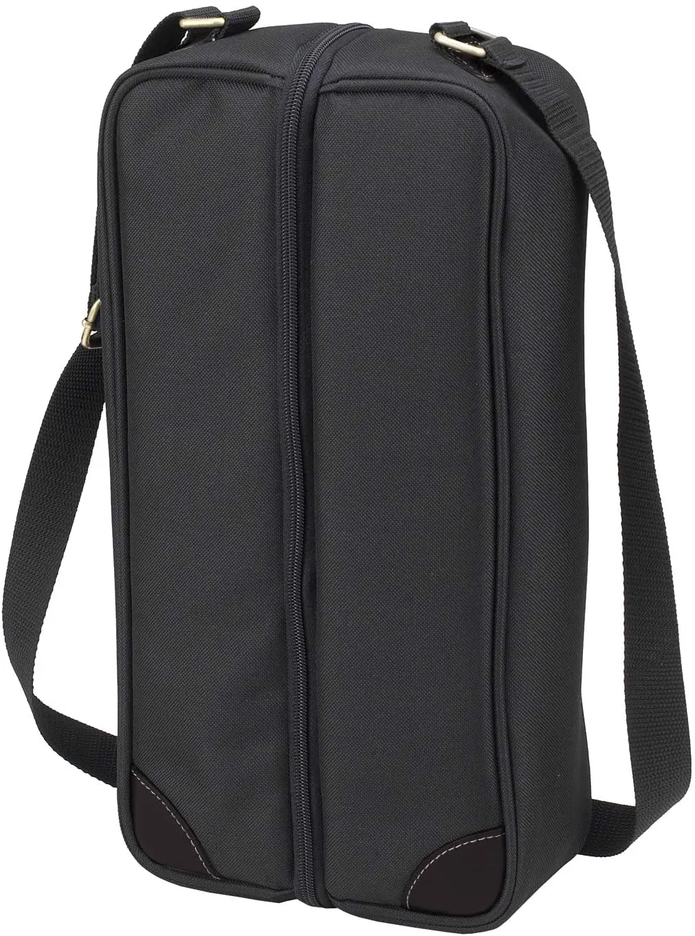 (D) Wine Carrier, Picnic Backpack Bag, Small Set for Outdoor (Brown London)