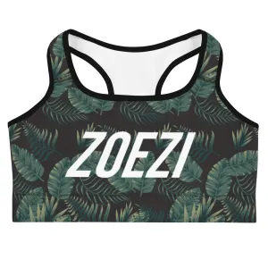 Damaris Palm Moisture Wicking Medium Support Racerback Sports bra